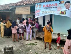 Bazar Murah Dari Caleg DPR RI Dapil Jabar 7, Kris Susmatoro, SE Fraksi Partai Gerindra di Serbu Masyarakat Desa Sukakerta Kecamatan Sukawangi – Bekasi