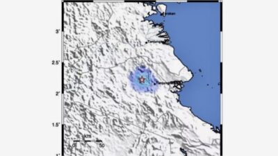 Gempa tektonik dengan magnitudo 2,8 mengguncang Kabupaten Berau